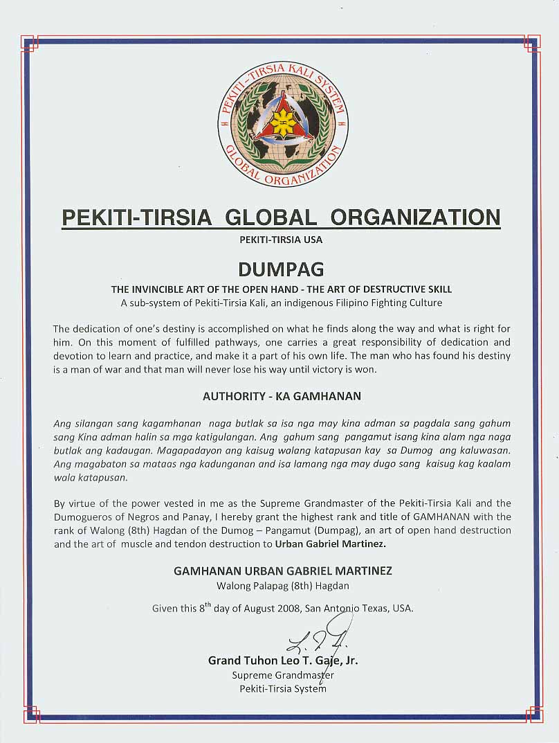 dumpag certificate