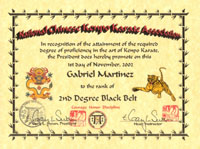 chinese kenpo certificate